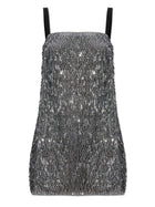 Dolce &amp; Gabbana Women's Sequined Mini Dress Silver