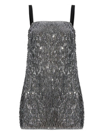 Dolce &amp; Gabbana Women's Sequined Mini Dress Silver