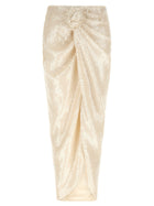 ROTATE Birger Christensen Sequins Knot Skirt White