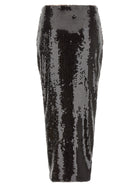 ROTATE Birger Christensen Sequins Knot Skirt Brown, view 2