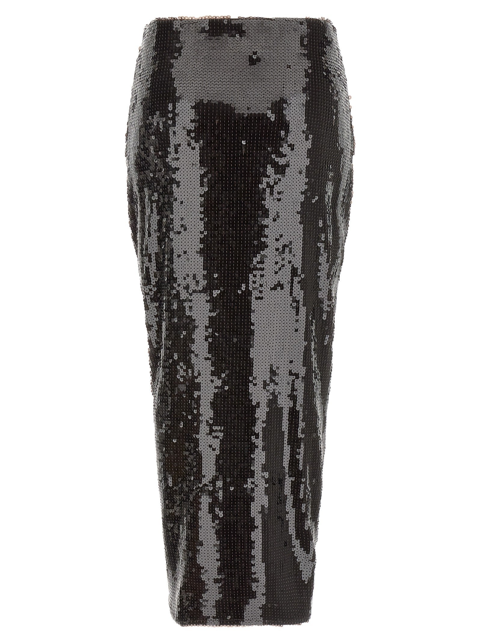 ROTATE Birger Christensen Sequins Knot Skirt Brown