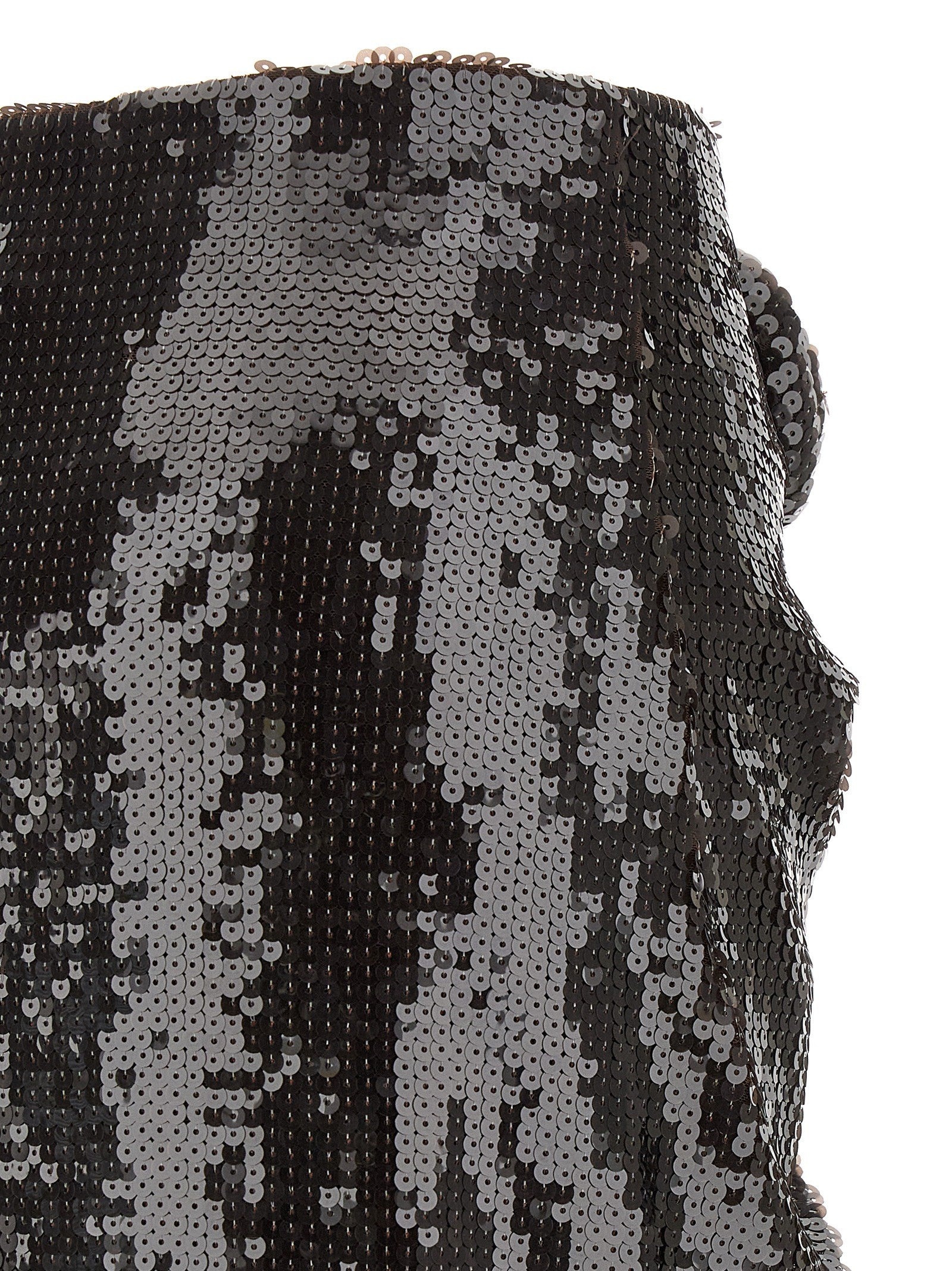 ROTATE Birger Christensen Sequins Knot Skirt Brown