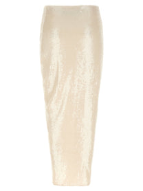 ROTATE Birger Christensen Sequins Knot Skirt White