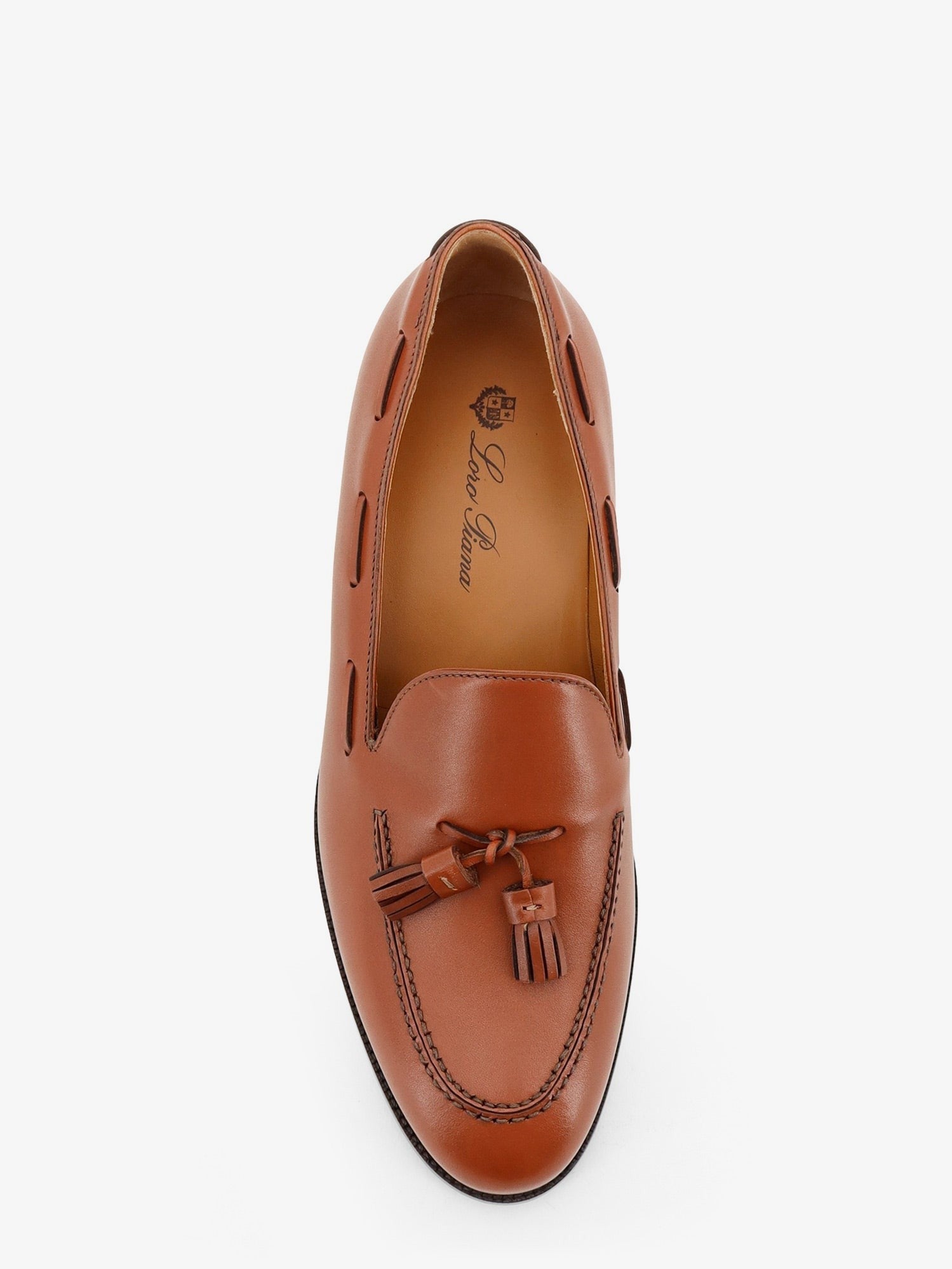 Loro Piana Women's Serge Tassel Leather Loafers Brown