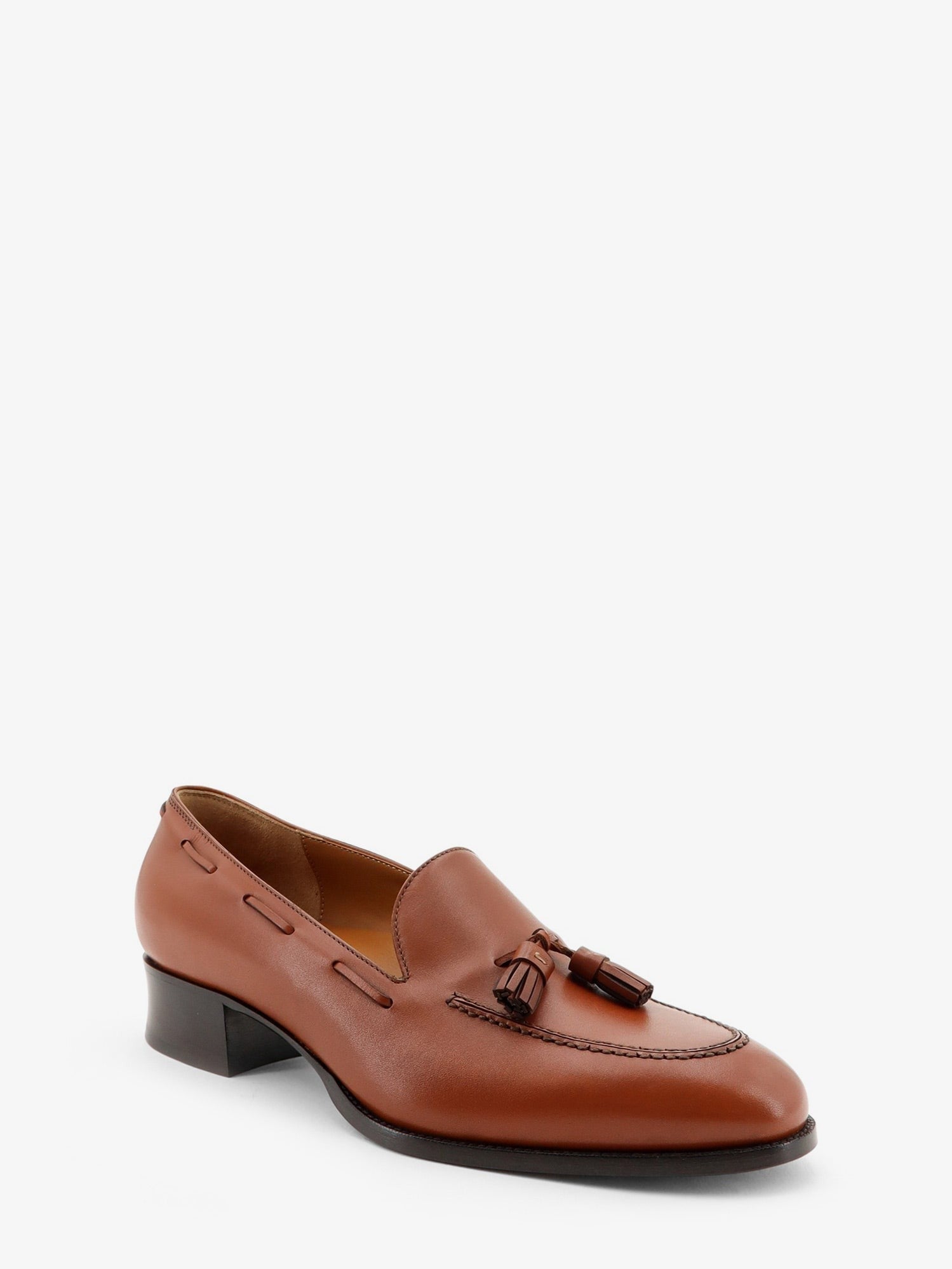 Loro Piana Women's Serge Tassel Leather Loafers Brown