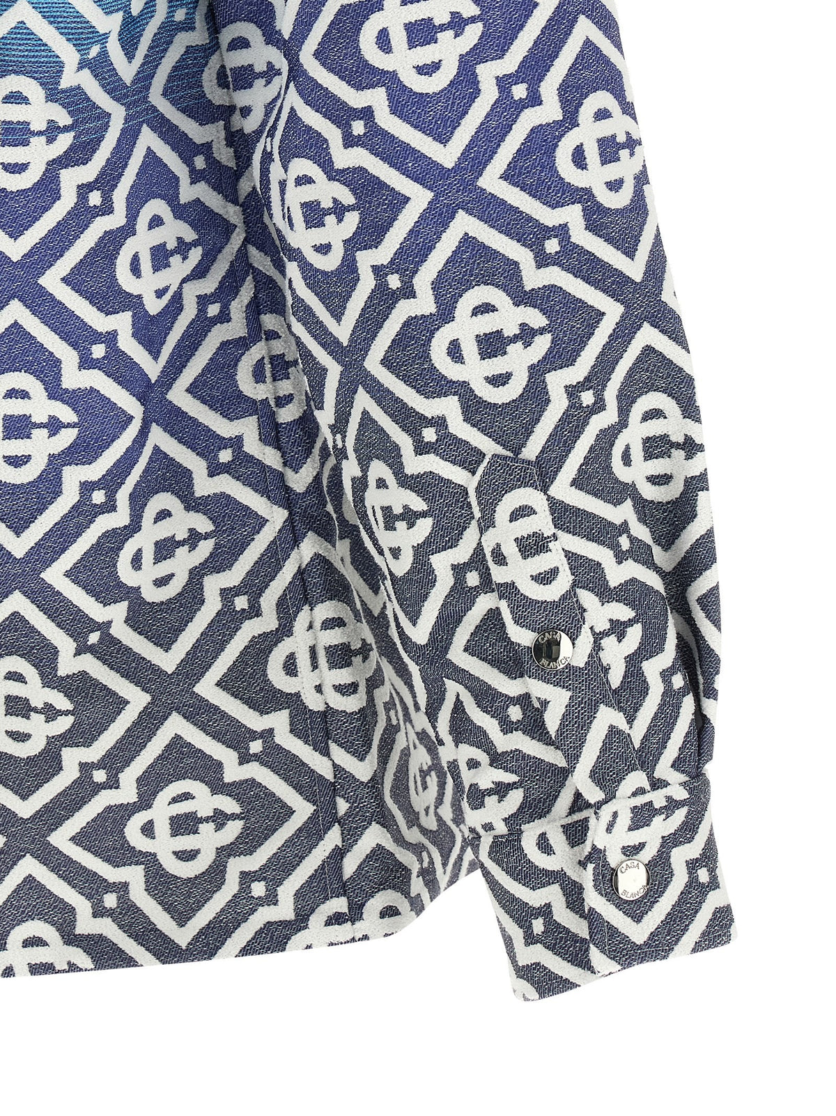 Casablanca Shacket Monogram Gradient Jacquard Blue