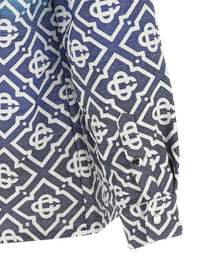 Casablanca Shacket Monogram Gradient Jacquard Blue