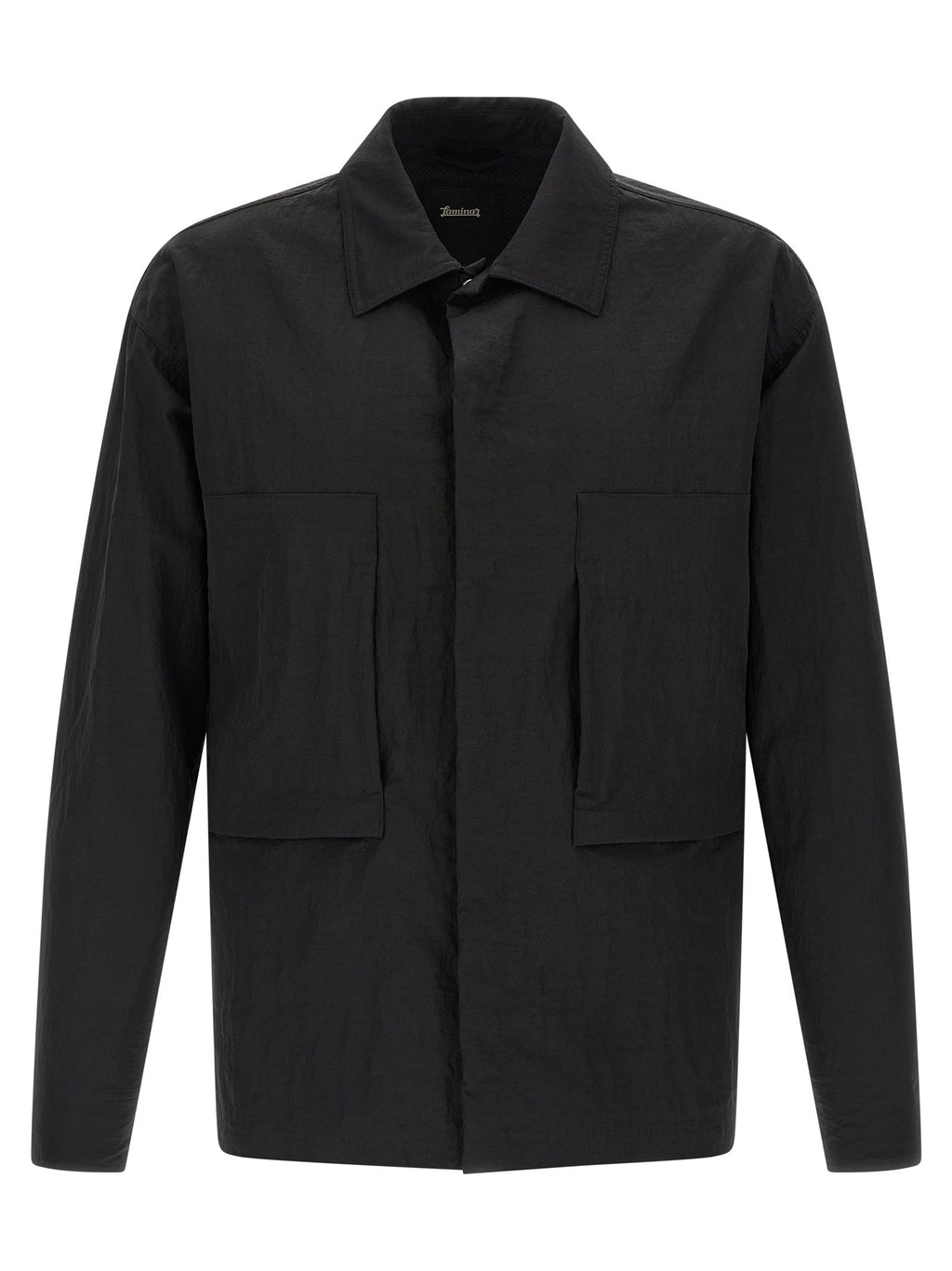 Laminar Shacket Rippled Effect Black