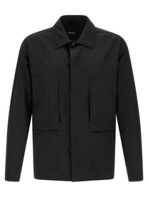 Laminar Shacket Rippled Effect Black