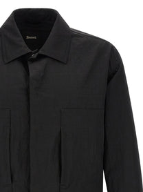Laminar Shacket Rippled Effect Black