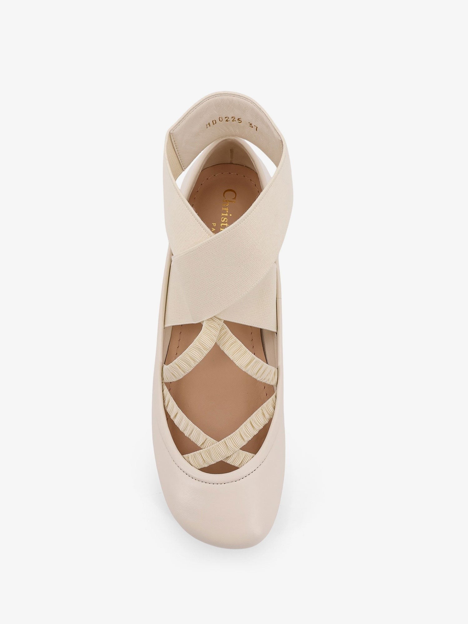 Dior Women's Shade Leather Ballerinas White