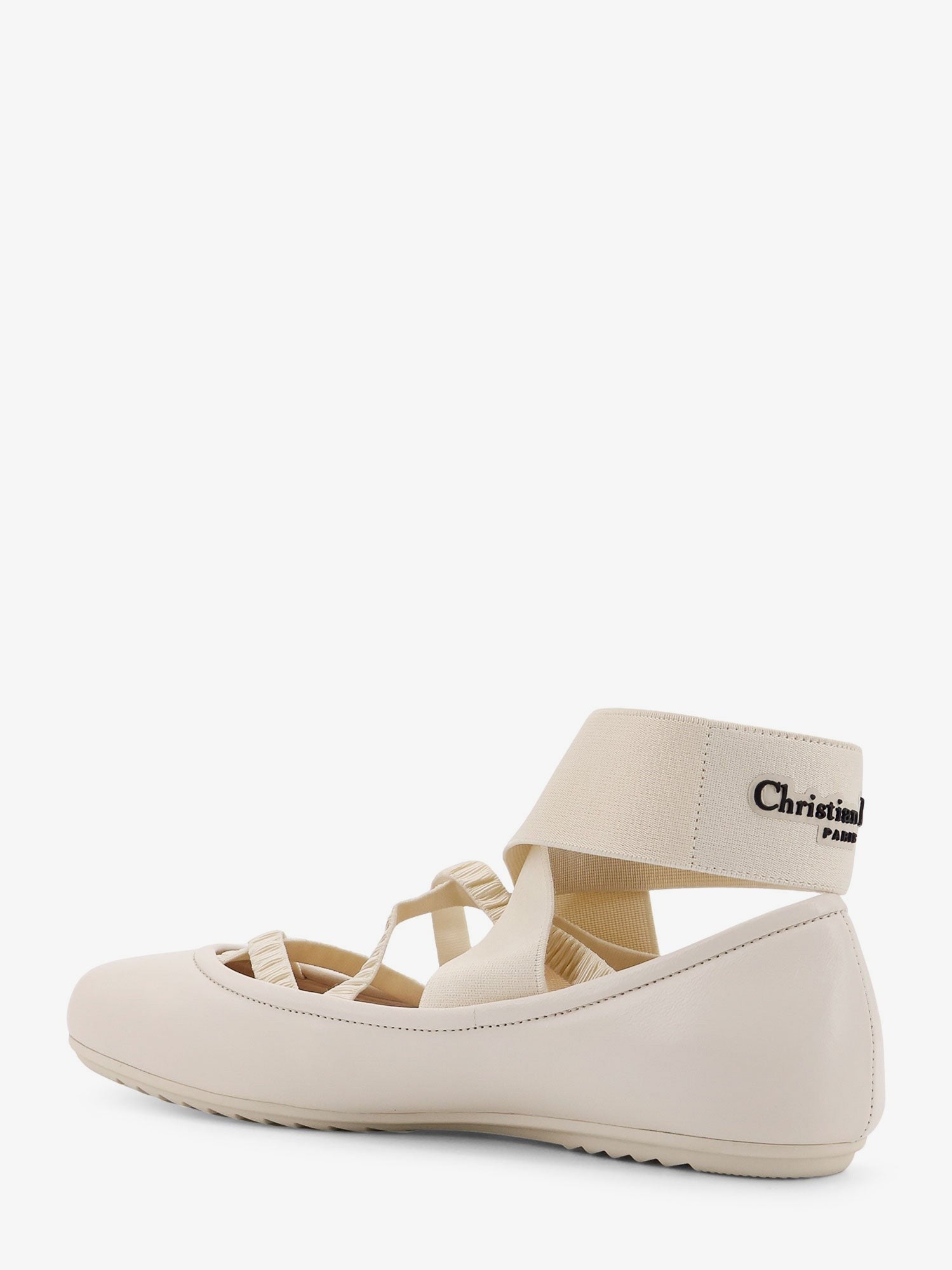 Dior Women's Shade Leather Ballerinas White