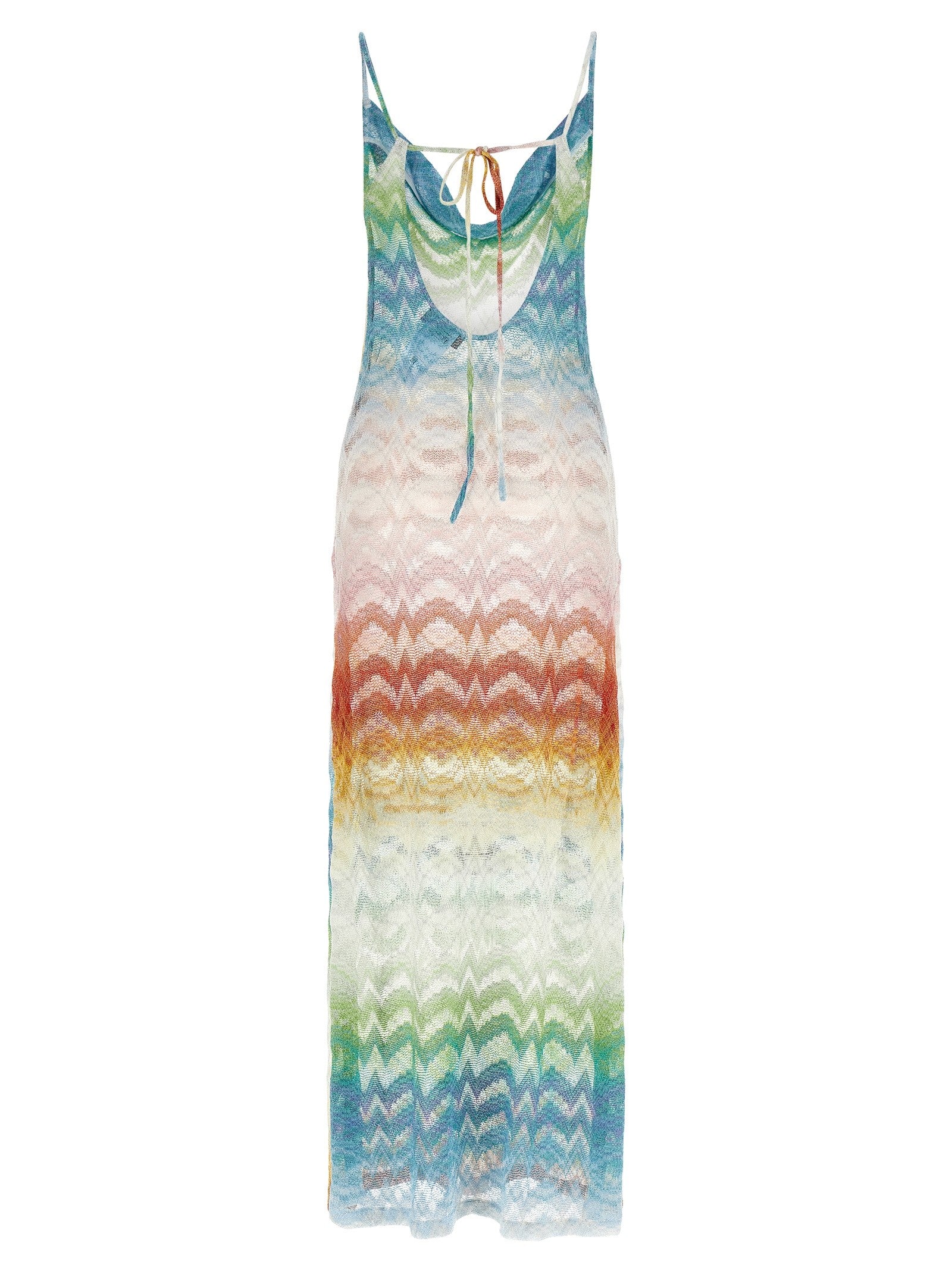 Missoni Shaded Lamé Viscose Dress Gold