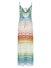 Missoni Shaded Lamé Viscose Dress Gold