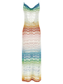 Missoni Shaded Lamé Viscose Dress Gold