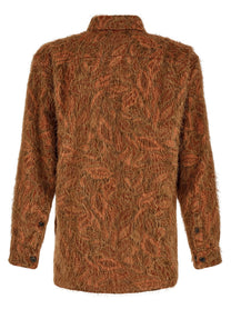 Dries Van Noten Shaggy Fringed Shirt Orange