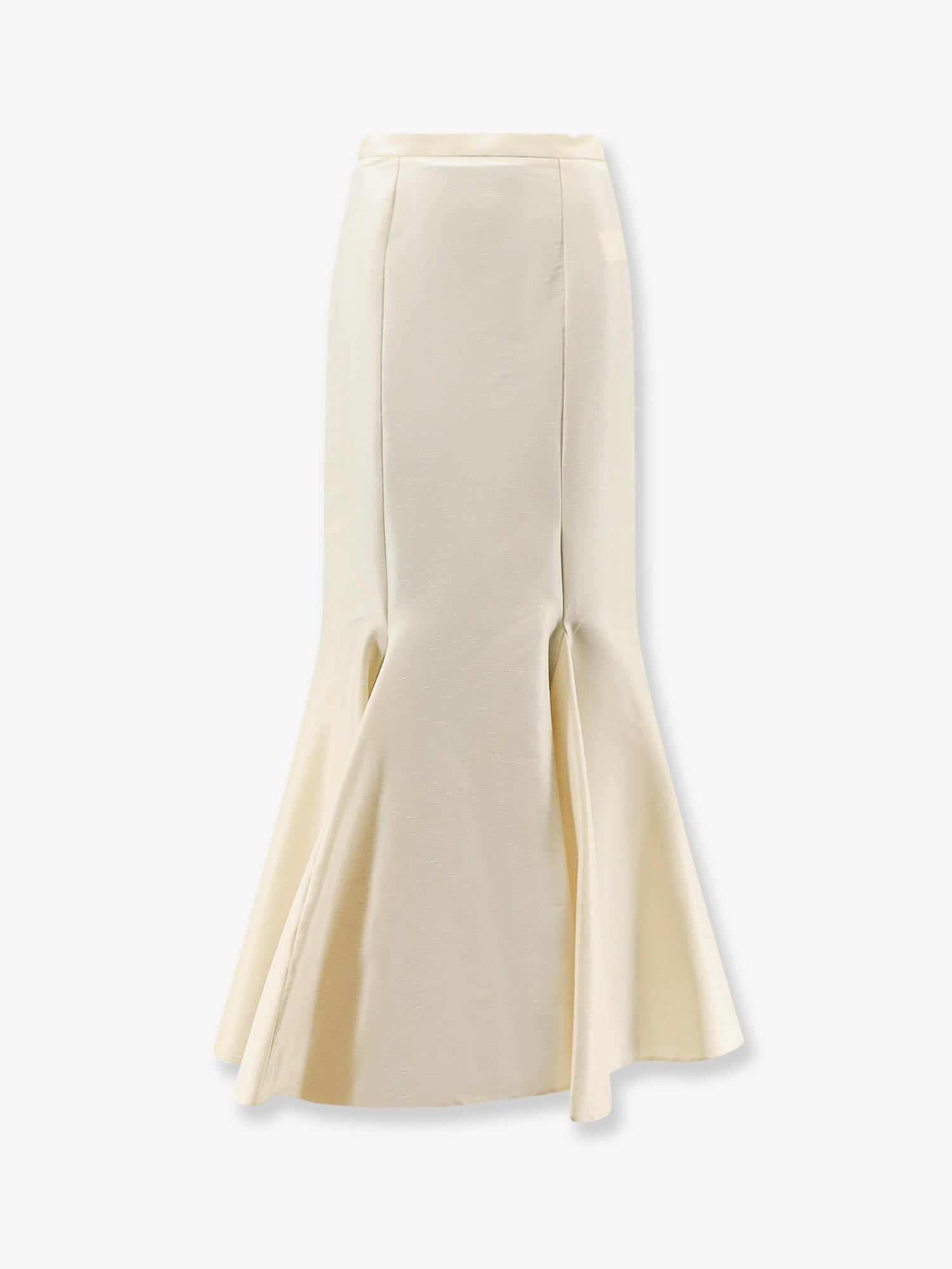 Actualee Women's Shantung Long Skirt White