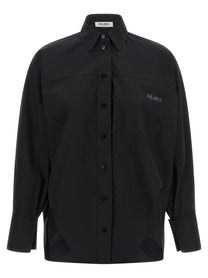 The Attico Shaped Hem Shirt Black