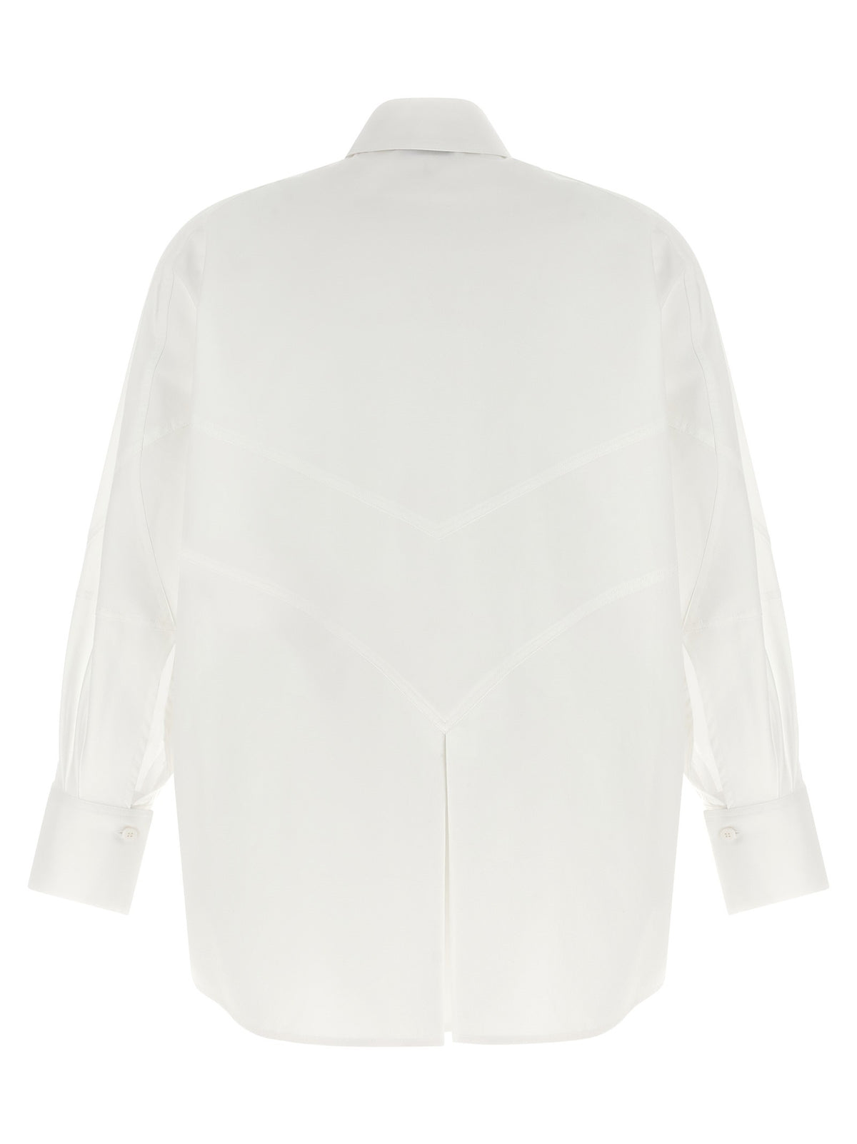 The Attico Shaped Hem Shirt White