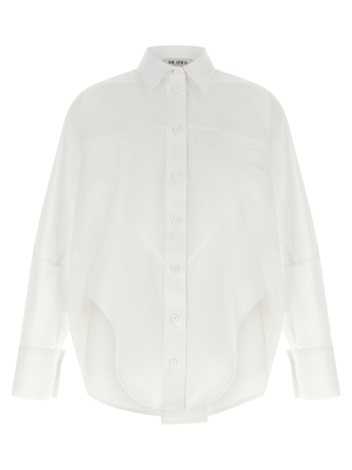 The Attico Shaped Hem Shirt White