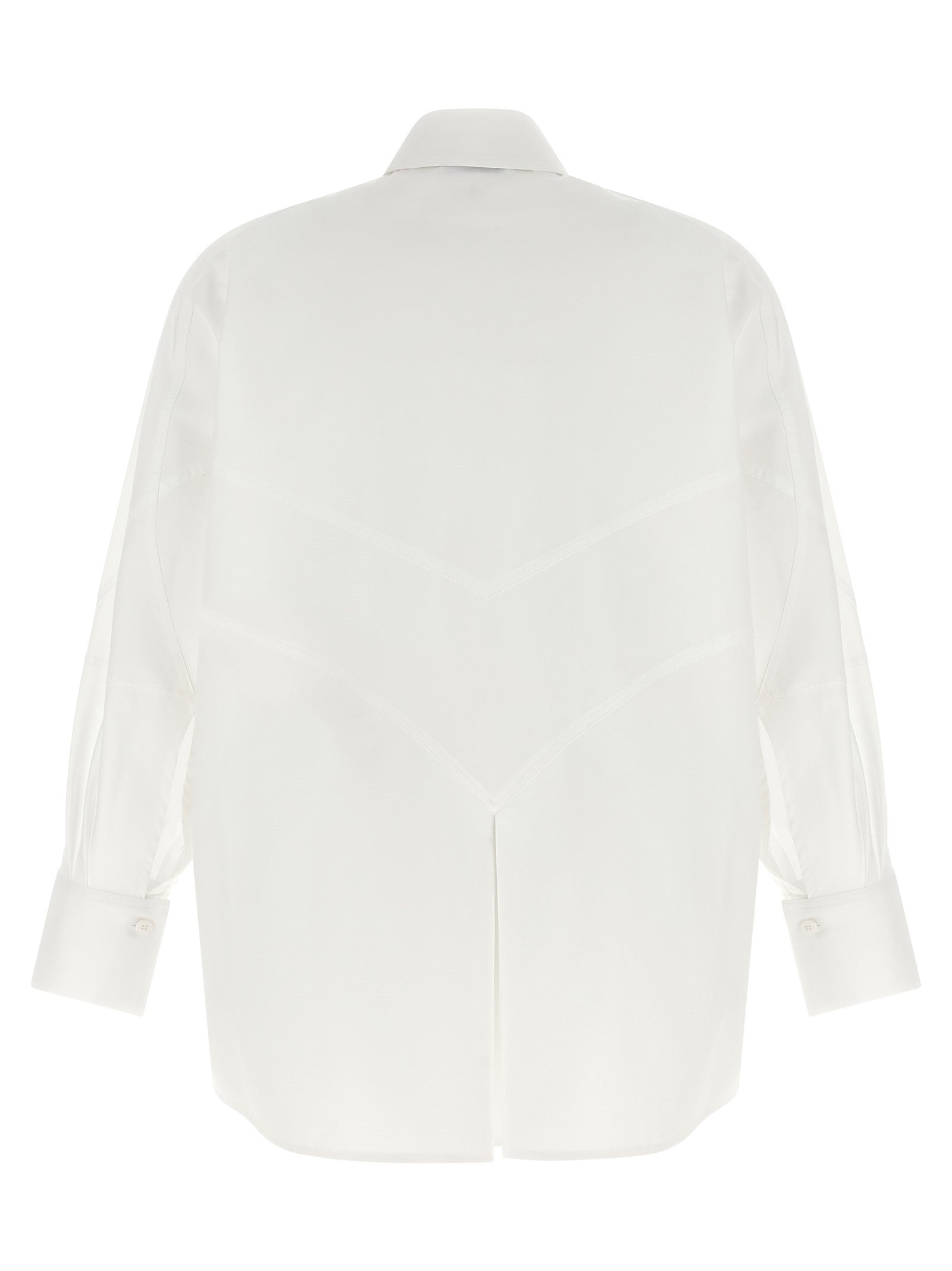 The Attico Shaped Hem Shirt White