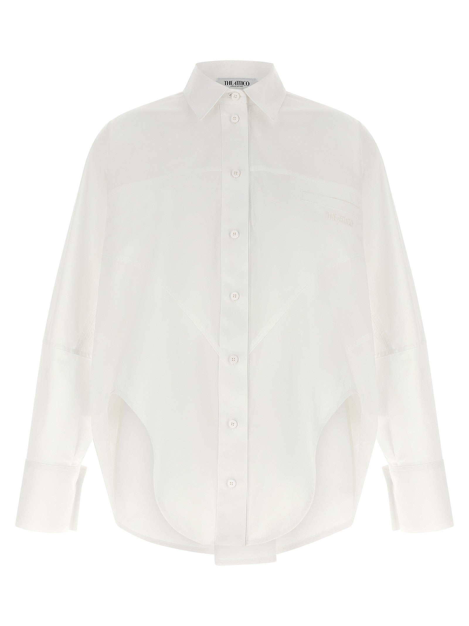 The Attico Shaped Hem Shirt White