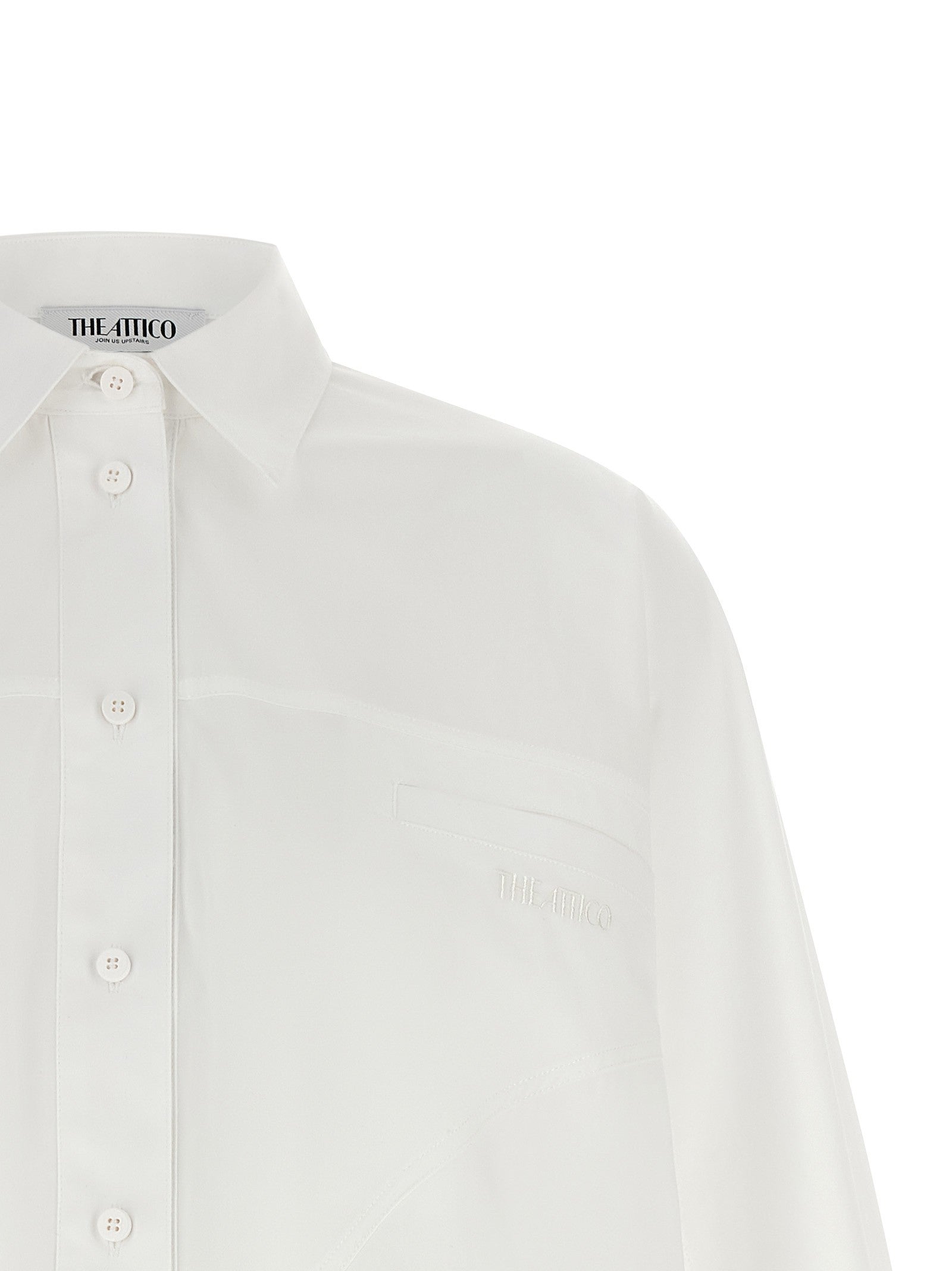 The Attico Shaped Hem Shirt White