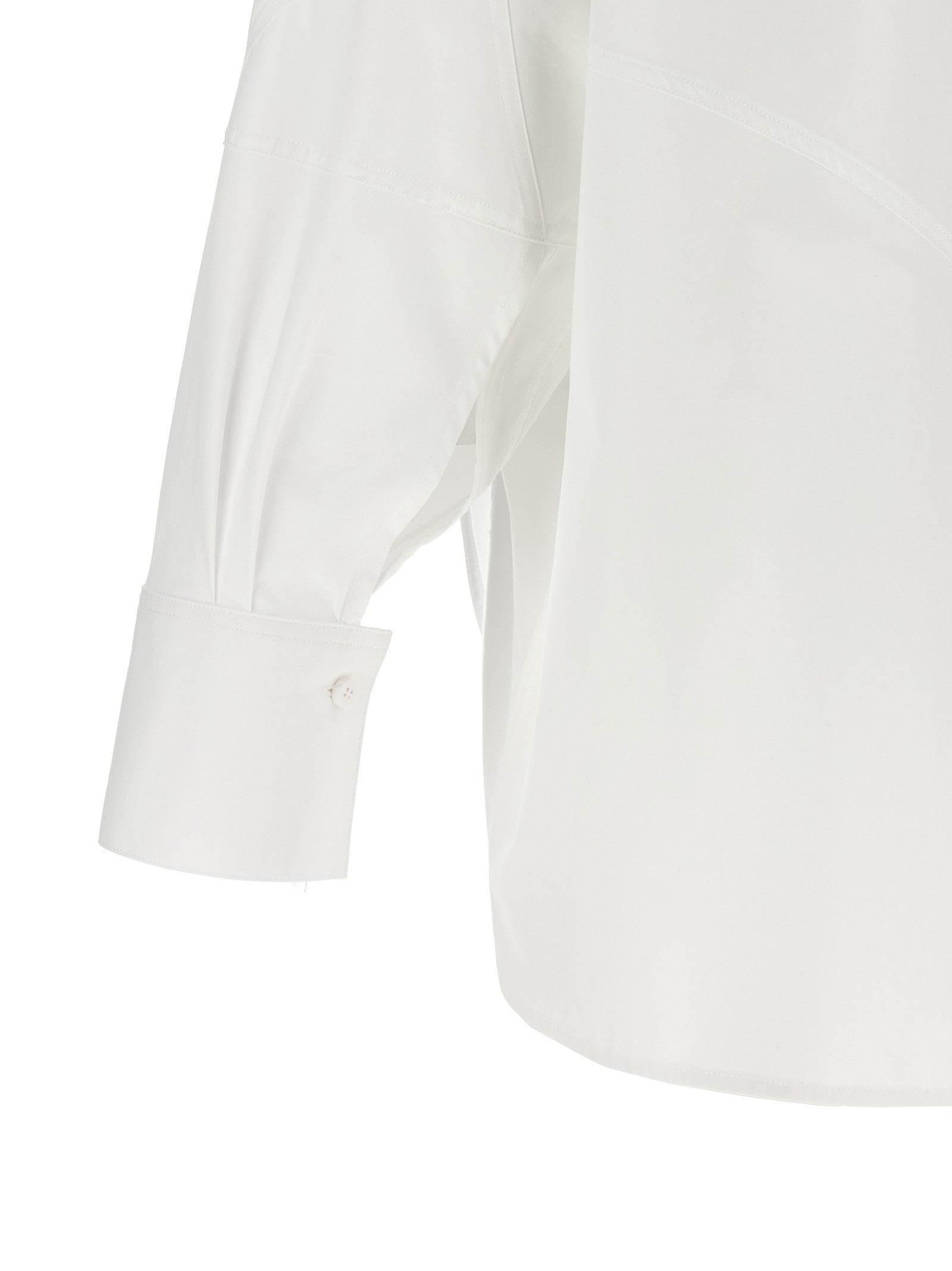 The Attico Shaped Hem Shirt White