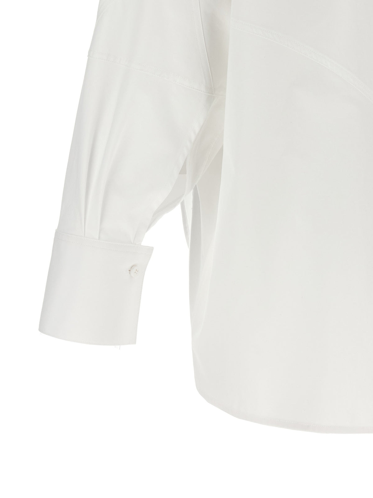 The Attico Shaped Hem Shirt White