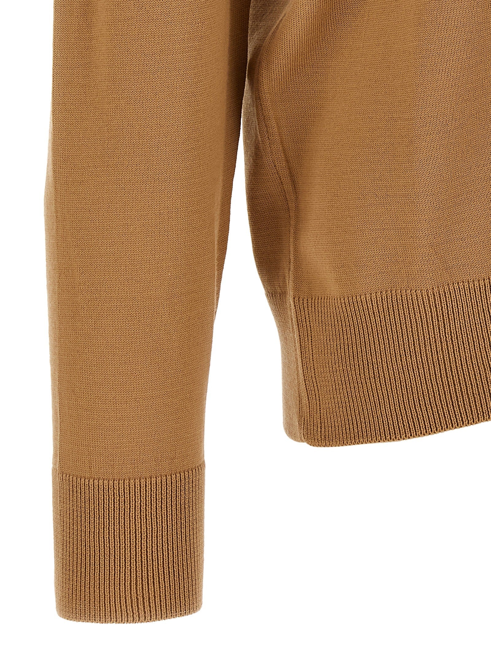 HUGO BOSS Shaved Knit Cardigan Brown