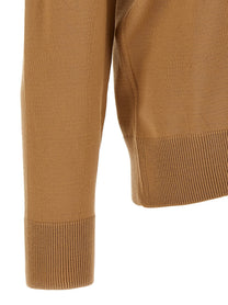 HUGO BOSS Shaved Knit Cardigan Brown