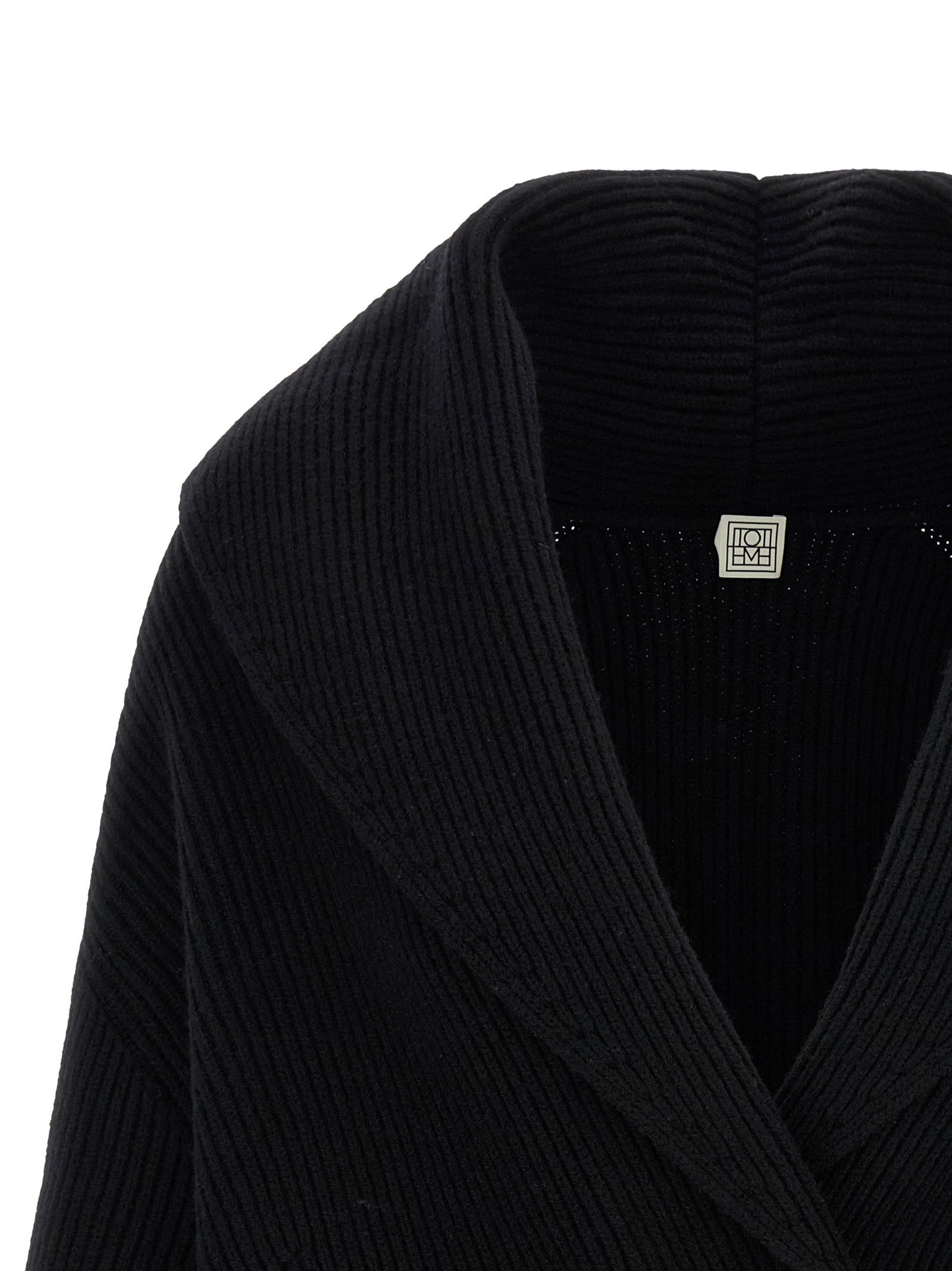 Toteme Shawl Lapel Cardigan Black