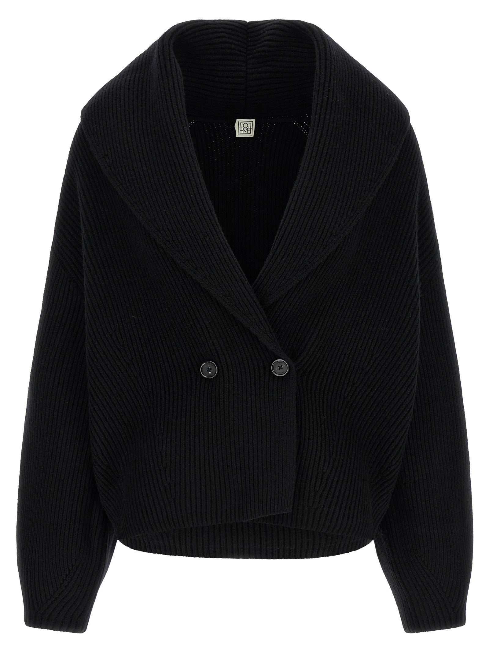 Toteme Shawl Lapel Cardigan Black
