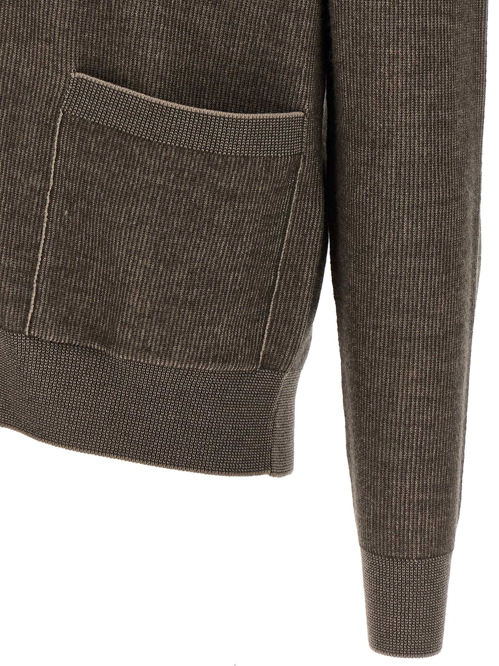 Brioni Shawl Neck Cardigan Brown