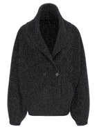 Toteme Women's Double Breasted Wool Cardigan Black