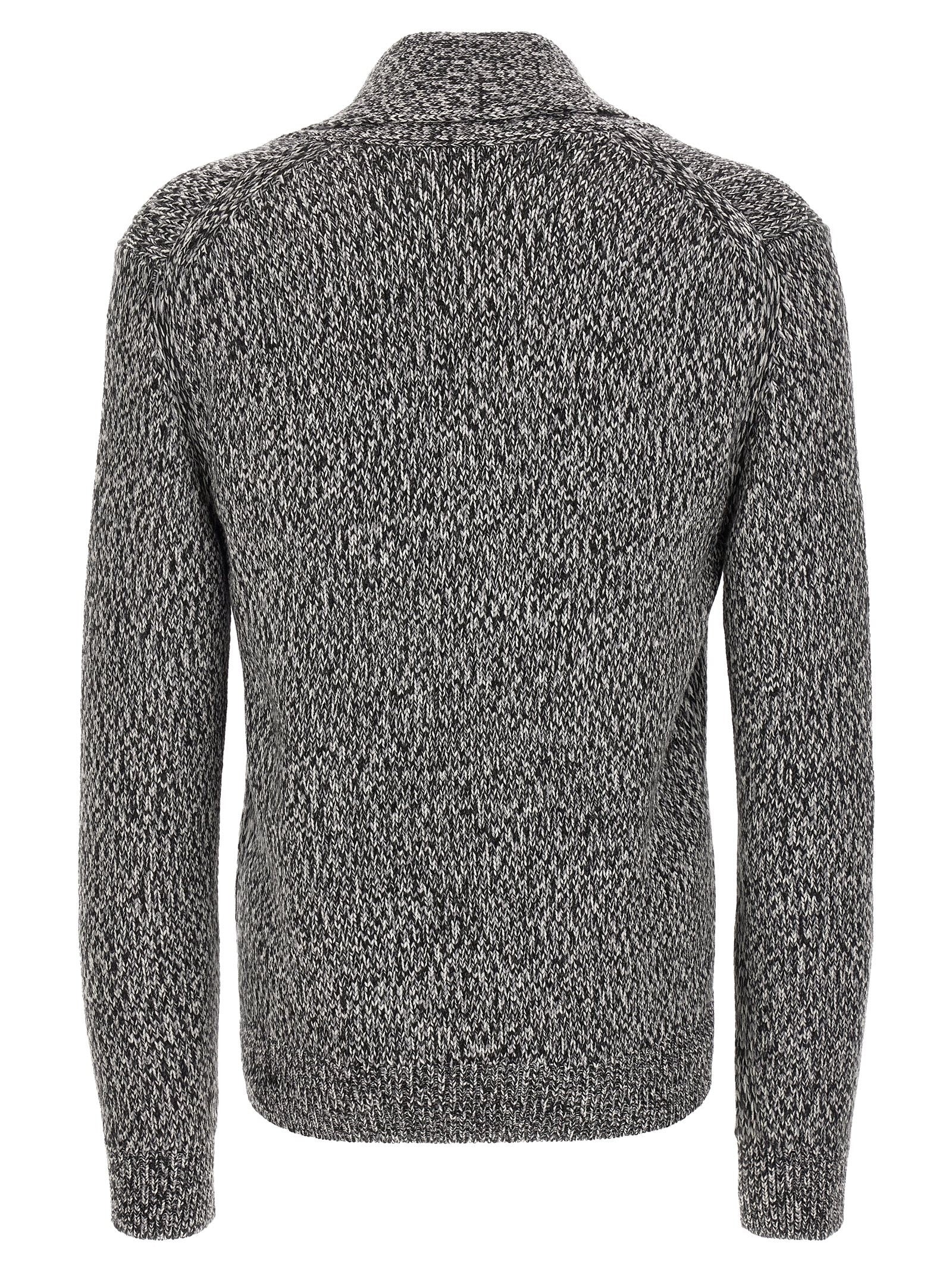 Brioni Shawl Neck Cardigan White