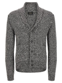 Brioni Shawl Neck Cardigan White