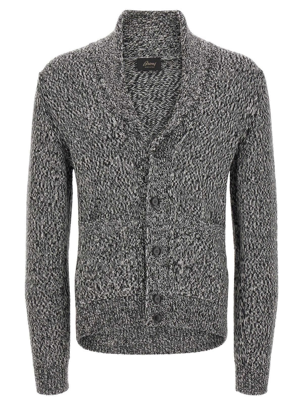 Brioni Shawl Neck Cardigan White