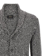 Brioni Shawl Neck Cardigan White, view 3