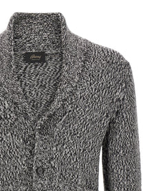 Brioni Shawl Neck Cardigan White