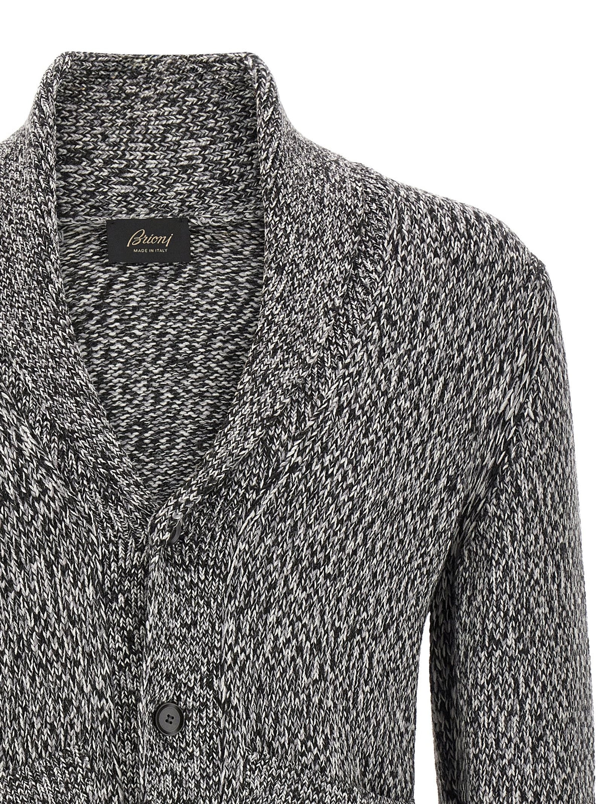 Brioni Shawl Neck Cardigan White, view 3