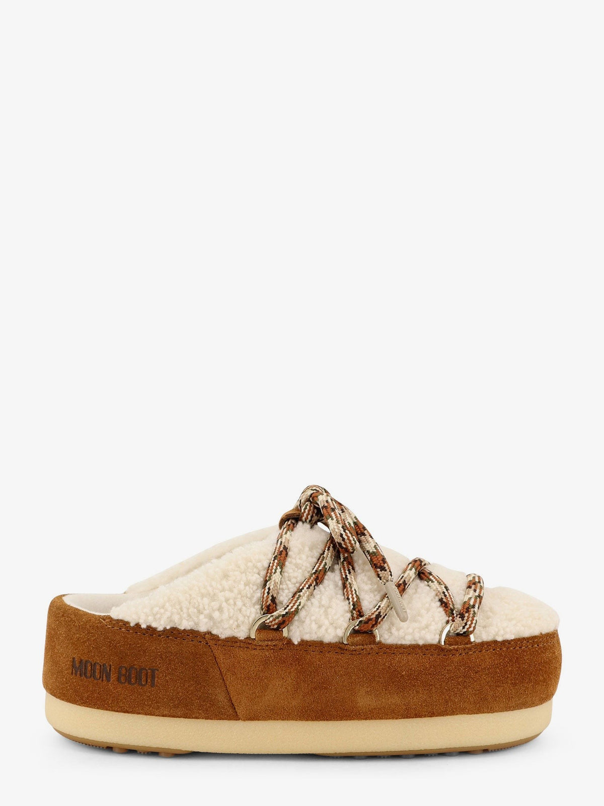 Moon Boot Women's Shearling and Suede Slip White