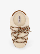 Moon Boot Women's Shearling and Suede Slip White