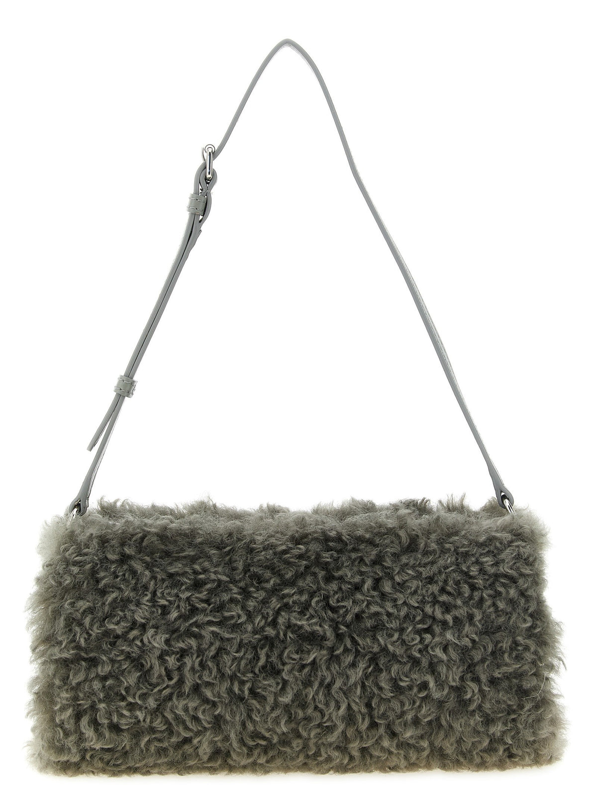 Stella McCartney Shearling Clutch Grey