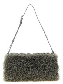 Stella McCartney Shearling Clutch Grey