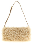 Stella McCartney Shearling Clutch Beige