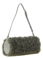 Stella McCartney Shearling Clutch Grey, view 2
