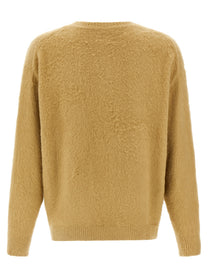 Roberto Collina Shearling Cotton Sweater Beige