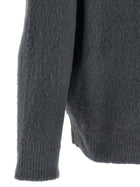 Roberto Collina Shearling Cotton Sweater Grey, view 4