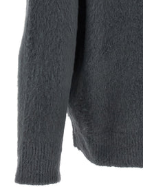 Roberto Collina Shearling Cotton Sweater Grey, view 4